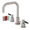 Kingston Brass FSC8938DKL Kaiser Widespread Bathroom Faucet W/ Brass Pop-Up, Nickel FSC8938DKL - alternate 1